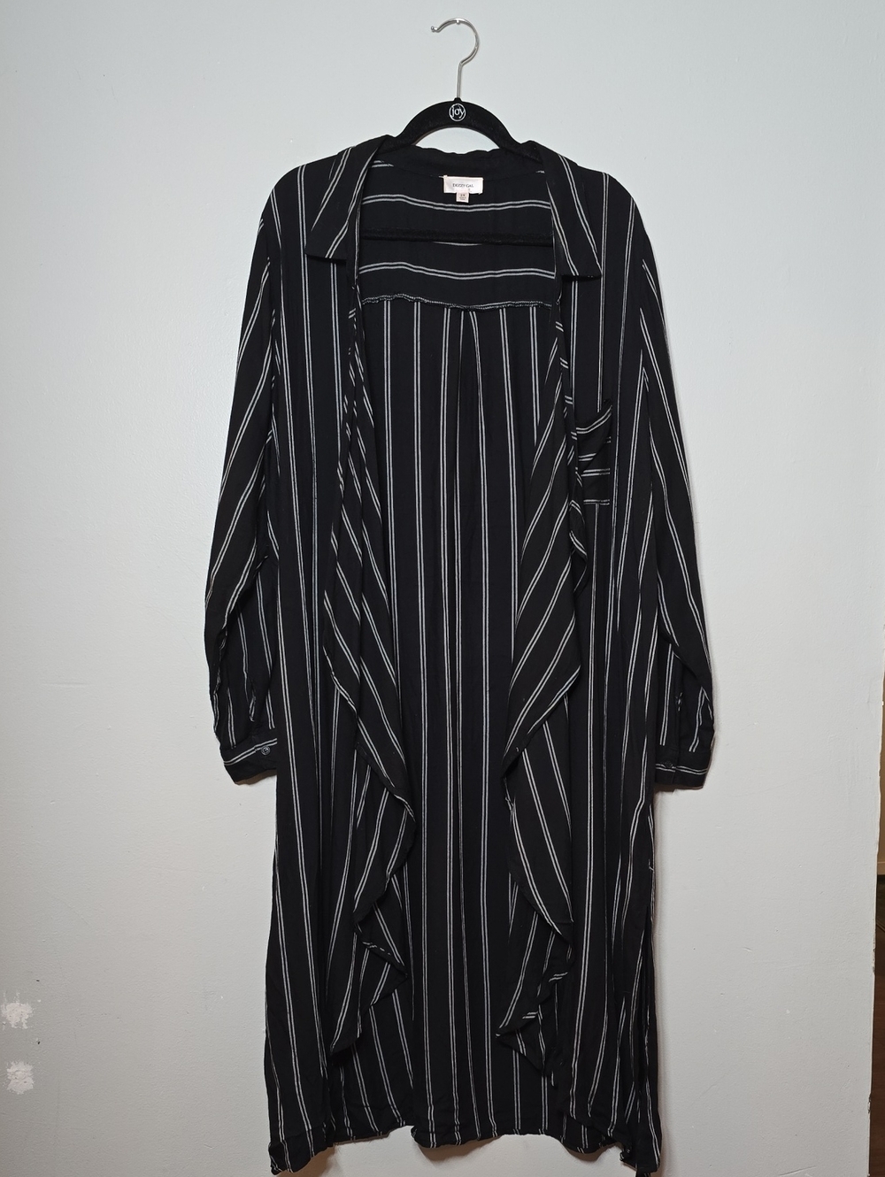 Black And White Striped Pullover/Kimono